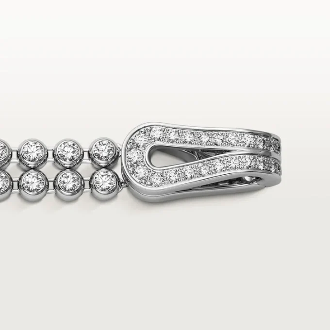 Agrafe-armbånd, brillantslebne diamanter, pavé Agrafe-armbånd, brillantslebne diamanter, pavé