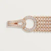 Agrafe-armbånd, lille model, halvt pavé Agrafe-armbånd, lille model, halvt pavé