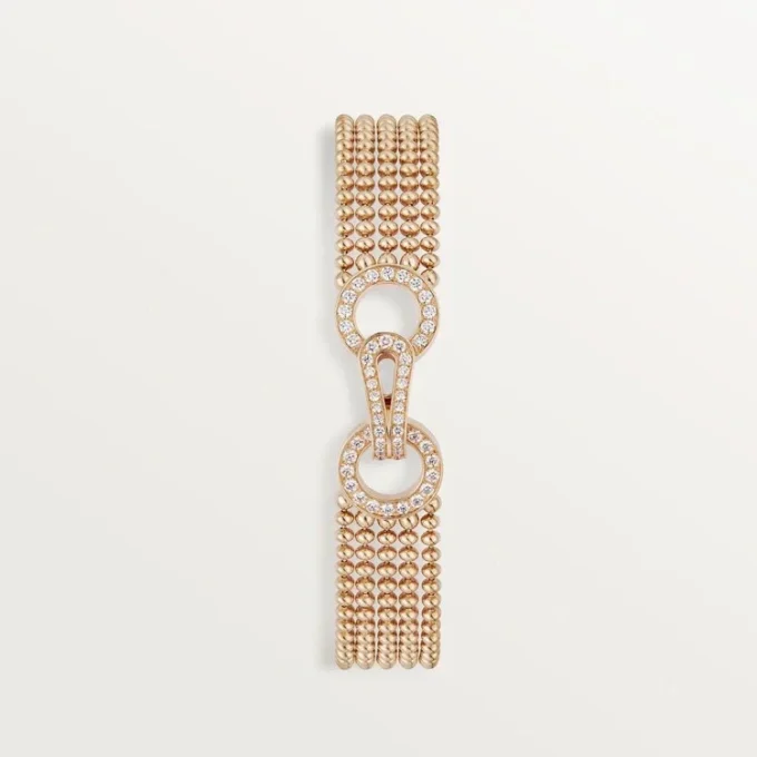 Agrafe-armbånd, lille model, halvt pavé Agrafe-armbånd, lille model, halvt pavé
