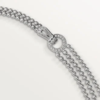 Agrafe halskæde, brillantslebne diamanter, pavé Agrafe halskæde, brillantslebne diamanter, pavé