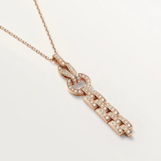 Agrafe halskæde – rosa guld, diamanter – Cartier Agrafe halskæde – rosa guld, diamanter – Cartier
