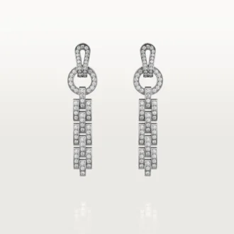 Agrafe øreringe – hvidguld, diamanter – Cartier