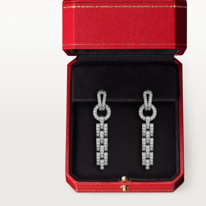 Agrafe øreringe – hvidguld, diamanter – Cartier Agrafe øreringe – hvidguld, diamanter – Cartier