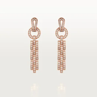 Agrafe øreringe – rosa guld, diamanter – Cartier