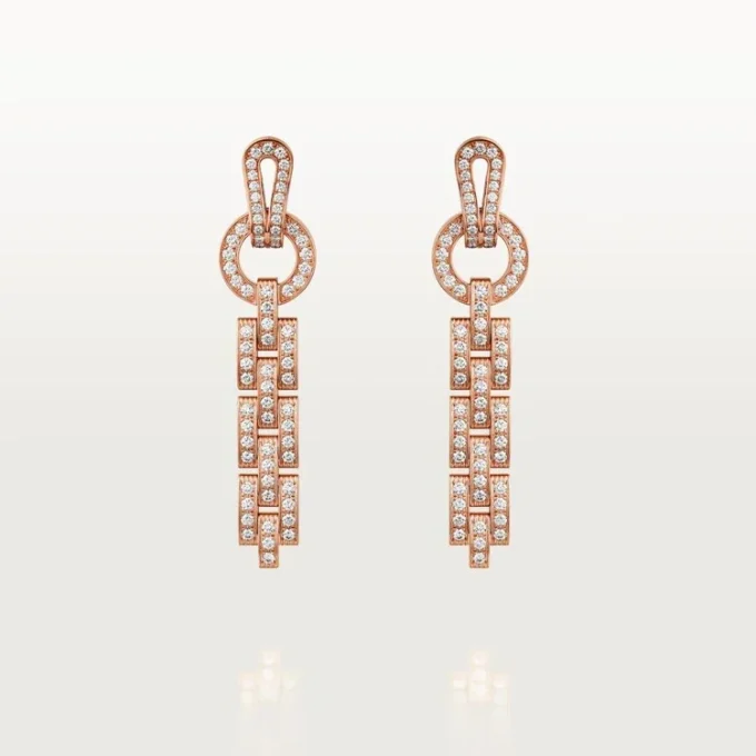 Agrafe øreringe – rosa guld, diamanter – Cartier Agrafe øreringe – rosa guld, diamanter – Cartier