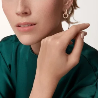 Agrafe øreringe – rosa guld, diamanter – Cartier