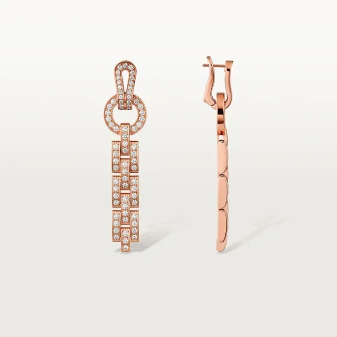 Agrafe øreringe – rosa guld, diamanter – Cartier Agrafe øreringe – rosa guld, diamanter – Cartier