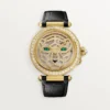 Andre Panthere smykkeure – 41 mm, mekanisk urværk med håndoptræk, 18 karat gult guld, diamanter, udskiftelige læderremme – Cartier Andre Panthere smykkeure – 41 mm, mekanisk urværk med håndoptræk, 18 karat gult guld, diamanter, udskiftelige læderremme – Cartier