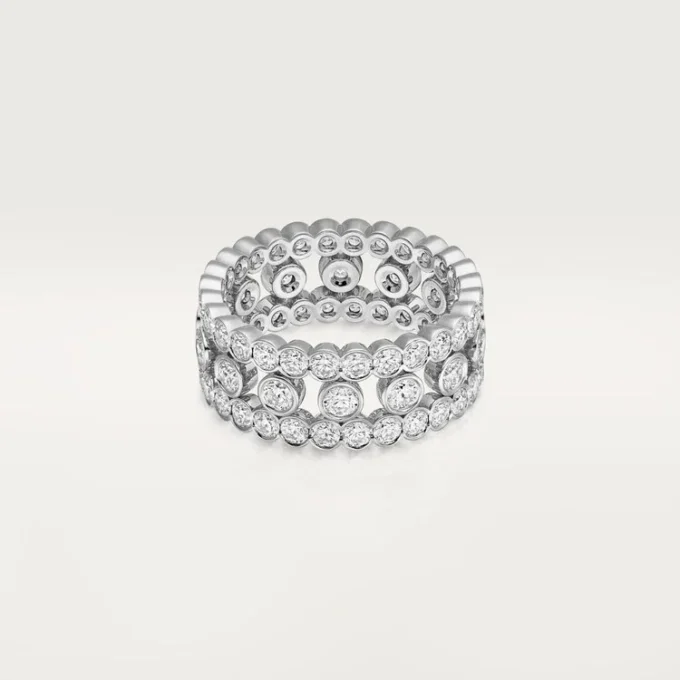 Broderie De Cartier-ring, tredobbelt række, diamanter Broderie De Cartier-ring, tredobbelt række, diamanter