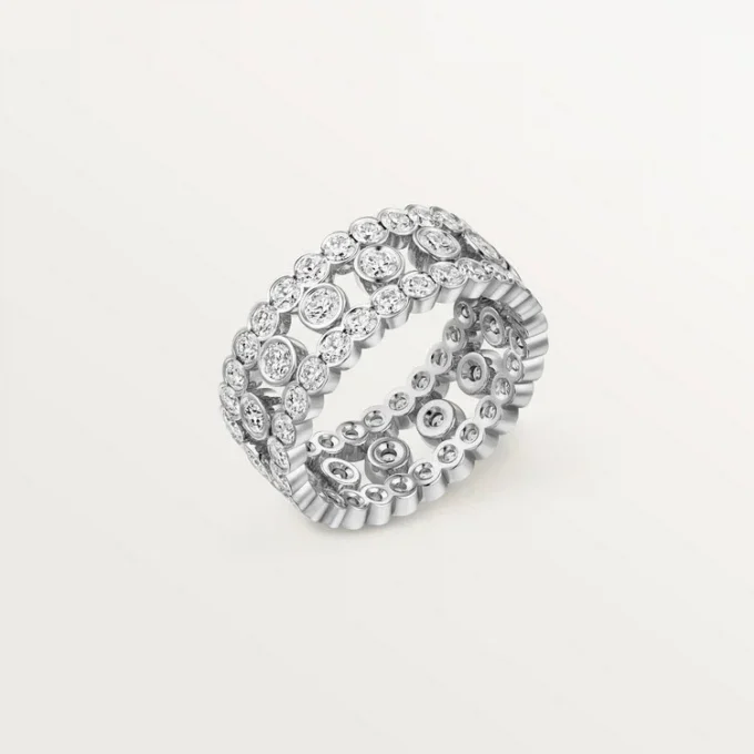 Broderie De Cartier-ring, tredobbelt række, diamanter Broderie De Cartier-ring, tredobbelt række, diamanter