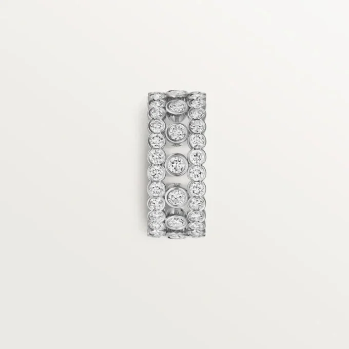 Broderie De Cartier-ring, tredobbelt række, diamanter Broderie De Cartier-ring, tredobbelt række, diamanter