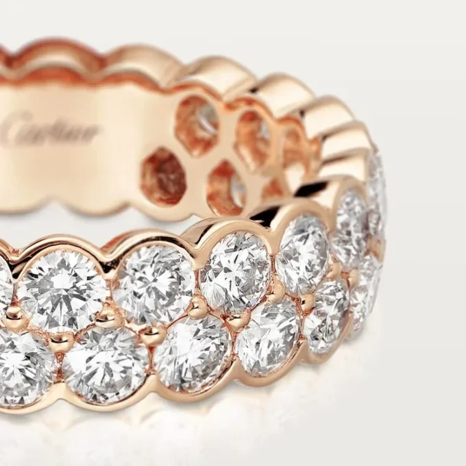 Broderie De Cartier vielsesring – rosa guld, diamanter – Cartier Broderie De Cartier vielsesring – rosa guld, diamanter – Cartier