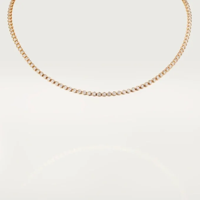 C De Cartier Essential Lines halskæde, brillantslebne diamanter C De Cartier Essential Lines halskæde, brillantslebne diamanter