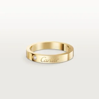C De Cartier vielsesring, 3 mm bred, 1 diamant