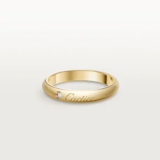 C De Cartier vielsesring, 3 mm bred, 1 diamant