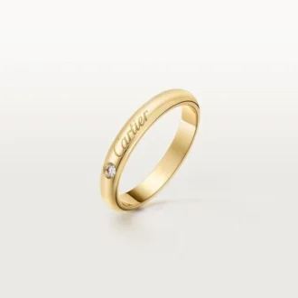 C De Cartier vielsesring, 3 mm bred, 1 diamant