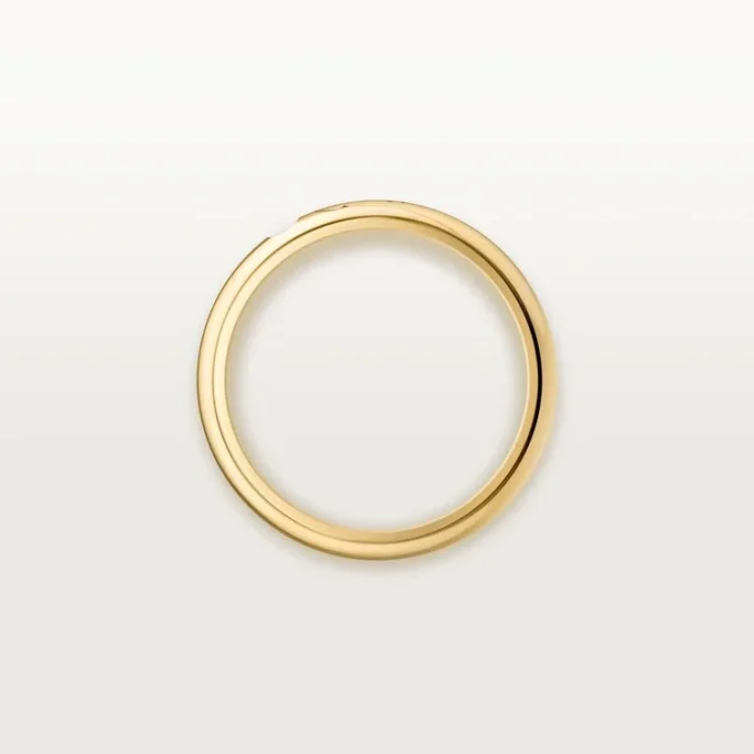 C De Cartier vielsesring, 3 mm bred, 1 diamant C De Cartier vielsesring, 3 mm bred, 1 diamant