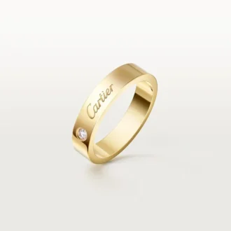 C De Cartier vielsesring, 4 mm bred, 1 diamant