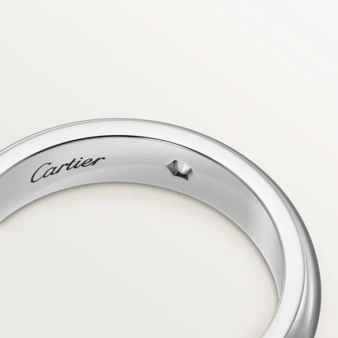 C De Cartier vielsesring, 4 mm bred, 1 diamant
