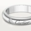 C De Cartier vielsesring, 4 mm bred, 1 diamant