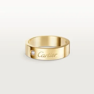 C De Cartier vielsesring, 5 mm bred, 1 diamant