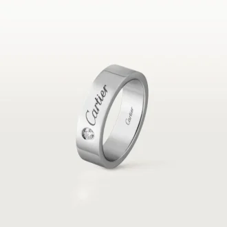 C De Cartier vielsesring – platin, diamant – Cartier