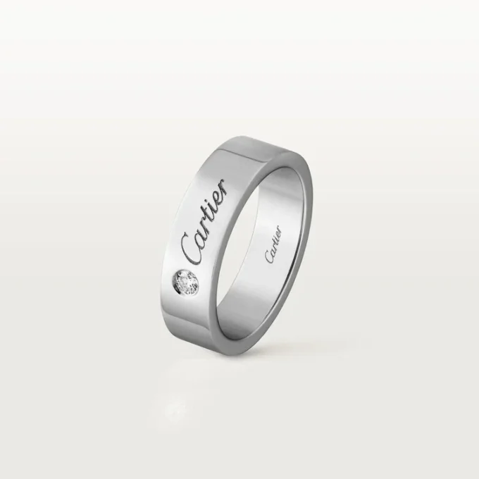 C De Cartier vielsesring – platin, diamant – Cartier C De Cartier vielsesring – platin, diamant – Cartier
