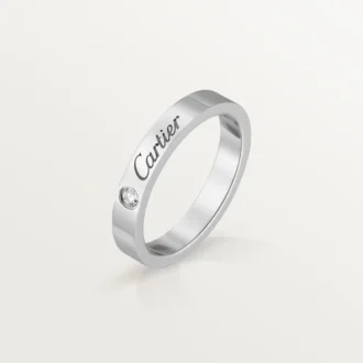 C De Cartier vielsesring – platin, diamant – Cartier