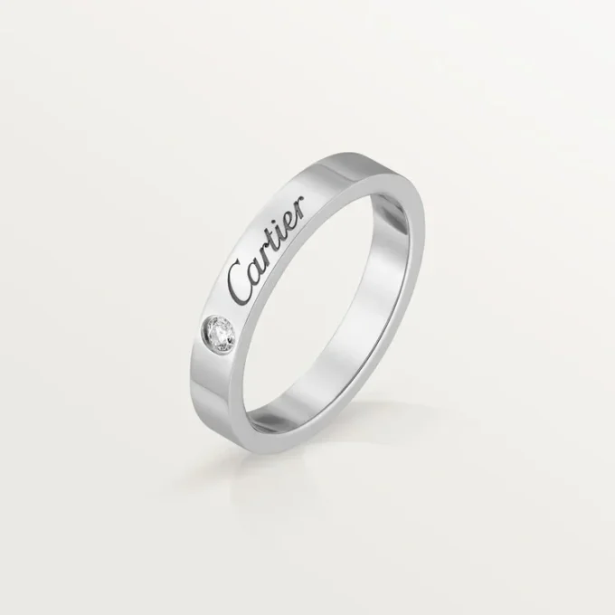 C De Cartier vielsesring – platin, diamant – Cartier C De Cartier vielsesring – platin, diamant – Cartier