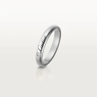 C De Cartier vielsesring – platin, diamant – Cartier