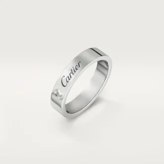 C De Cartier vielsesring – platin, diamant – Cartier