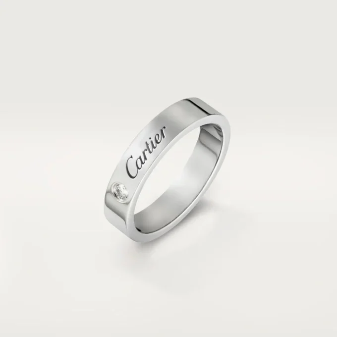 C De Cartier vielsesring – platin, diamant – Cartier C De Cartier vielsesring – platin, diamant – Cartier