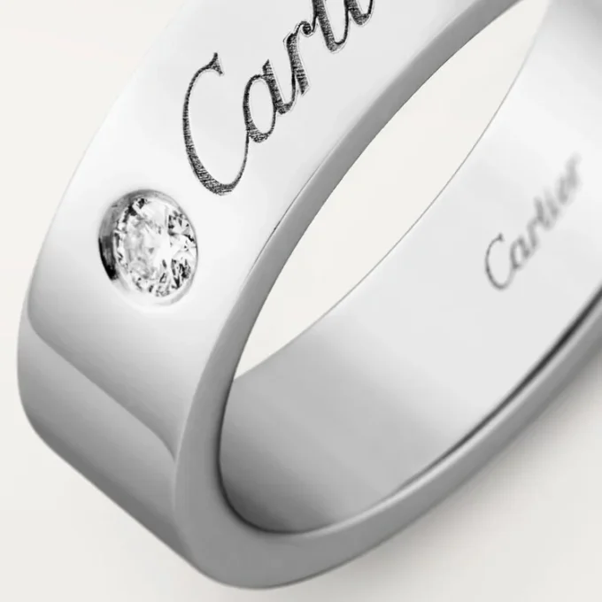 C De Cartier vielsesring – platin, diamant – Cartier C De Cartier vielsesring – platin, diamant – Cartier