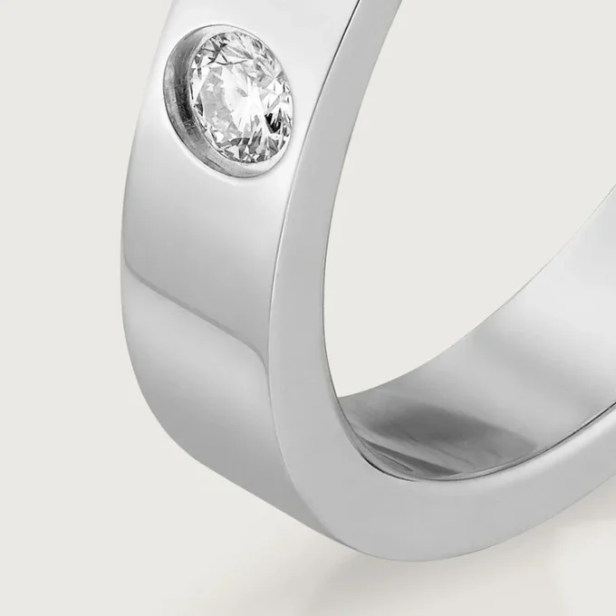 C De Cartier vielsesring – platin, diamant – Cartier C De Cartier vielsesring – platin, diamant – Cartier