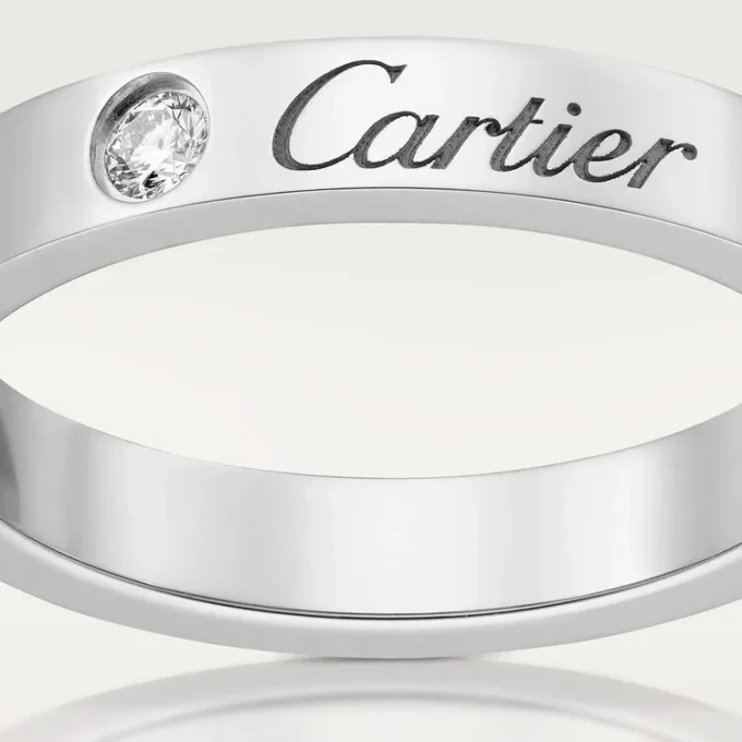 C De Cartier vielsesring – platin, diamant – Cartier C De Cartier vielsesring – platin, diamant – Cartier