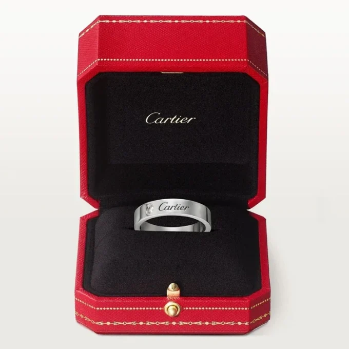 C De Cartier vielsesring – platin, diamant – Cartier C De Cartier vielsesring – platin, diamant – Cartier