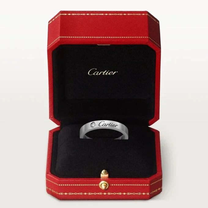 C De Cartier vielsesring – platin, diamant – Cartier C De Cartier vielsesring – platin, diamant – Cartier