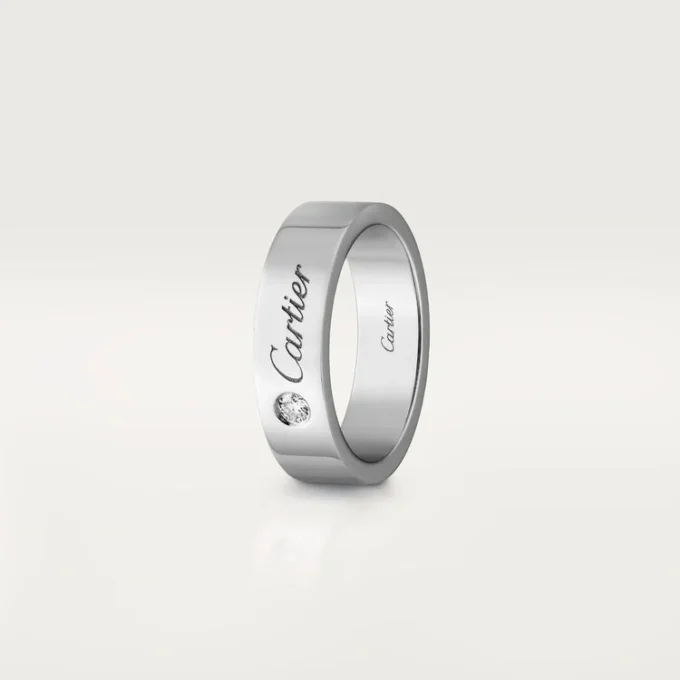 C De Cartier vielsesring – platin, diamant – Cartier C De Cartier vielsesring – platin, diamant – Cartier