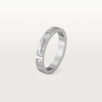 C De Cartier vielsesring – platin, diamanter – Cartier