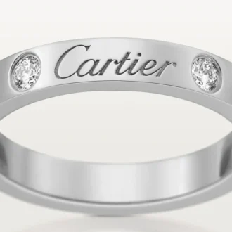 C De Cartier vielsesring – platin, diamanter – Cartier