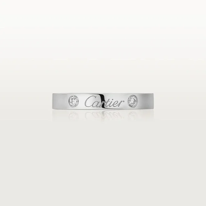 C De Cartier vielsesring – platin, diamanter – Cartier C De Cartier vielsesring – platin, diamanter – Cartier