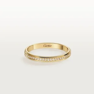 Cartier D’amour vielsesring, 2,3 mm bred, pavé