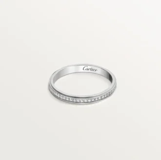 Cartier D’amour vielsesring – platin, diamanter – Cartier