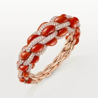 Cartier Libre Tressage-armbånd, koral Cartier Libre Tressage-armbånd, koral