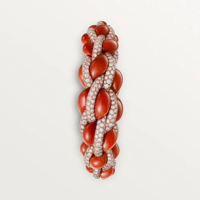 Cartier Libre Tressage-armbånd, koral Cartier Libre Tressage-armbånd, koral
