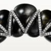 Cartier Libre Tressage-armbånd, obsidian, diamanter Cartier Libre Tressage-armbånd, obsidian, diamanter