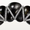 Cartier Libre Tressage-armbånd, obsidian, diamanter Cartier Libre Tressage-armbånd, obsidian, diamanter