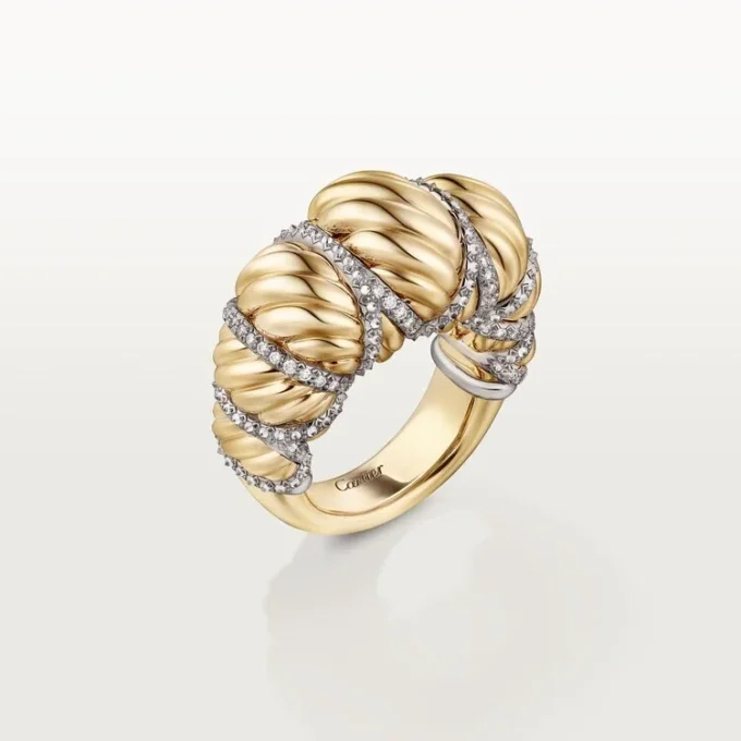 Cartier Libre Tressage-ring, diamanter Cartier Libre Tressage-ring, diamanter