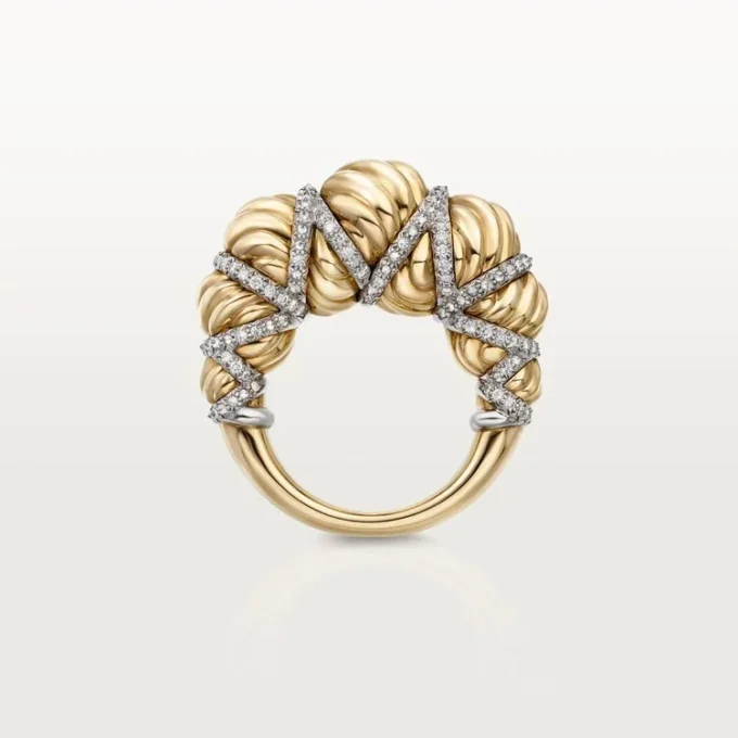 Cartier Libre Tressage-ring, diamanter Cartier Libre Tressage-ring, diamanter