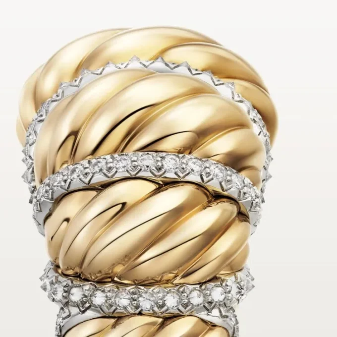 Cartier Libre Tressage-ring, diamanter Cartier Libre Tressage-ring, diamanter